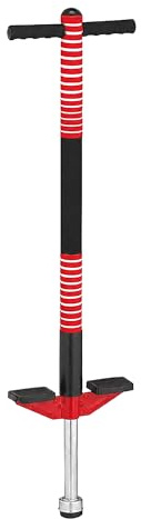 Relaxdays Salterello per Bambini, Pogo Stick, Bastone Salta-Salta, Max.35 kg, Impugnatura Imbottita, Acciaio Inox, Rosso