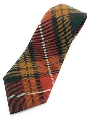 Men's Buchanan Antique Tartan Necktie, Traditional Scottish Plaid, Made in Scotland