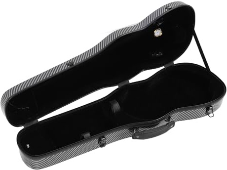 Violin Hårt Fodral, Kolfiber 4/4 Fiolfodral Lättvikt Påverkar Mjuk Stoppning Robust Låsmekanism med Båghållare Robust Rem för 4/4 3/4 1/2 1/8 Storlek Violer