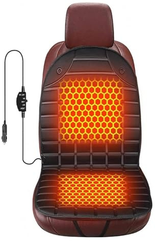 Professional Comfort- 𝐡𝐞𝐚𝐭𝐞𝐝 𝐜𝐚𝐫 𝐬𝐞𝐚𝐭 𝐜𝐨𝐯𝐞𝐫 Adjustable Fits Most Cars,H-Black1seat