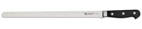 Ambrogio Sanelli, Maitre Coltello da Cucina per Salmone, Coltello Cucina con Lama Alveolata in Acciaio Inox all'Azoto 31 cm e Manico Ergonomico, Coltelli da Cucina Professionali, Made in Italy