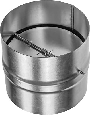 Repa Market 4 Inch (100mm) Backdraft Damper/Galvanized Steel Draft Blocker/One-Way Airflow Stopper/HVAC Exhaust Duct Connector/Inline Spring-Loaded Backflow Preventer for Secure Ventilation