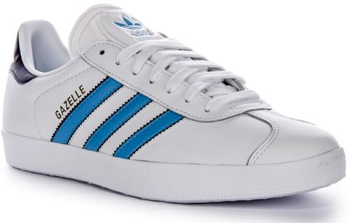 adidas Men's Gazelle Derbys, Cloud White/Semi Blue Burst/Night Indigo, 8 UK