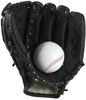 Baseballhandskar för barn, basebollträningshandskar, catcherhandskar, vante för vuxna, tonåringar, flickor, lätta – PU-läder tjocka lätta baseballhandskar för barn och E