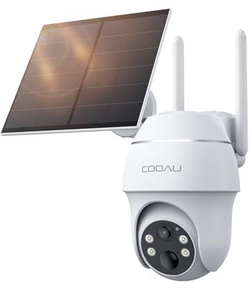 COOAU 4G LTE Cámara Vigilancia Exterior con Sim, 2K 3MP QHD Camara 4G Solar sin Cable con Batería, PTZ 355°/90°, Visión Nocturna, PIR Detección de Movimiento, Audio de Dos Vías, Tarjeta SIM