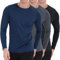 BOOMCOOL 3Pcs Long Sleeve Compression Shirts for Men Workout Clothes Gym T Shirt for Rash Guard Sports Undershirt Base Layer