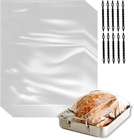 20 Sacchetti Grandi per Tacchino, Sacchetti Forno per Cucinare, Sacchetti per Arrostire Carne, Sicuri per Carne, Tacchino, Pesce, Verdure