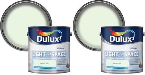 Dulux 500004 Light & Space Matt Emulsion Paint For Walls And Ceilings - Nordic Spa 2.5L (Pack of 2)