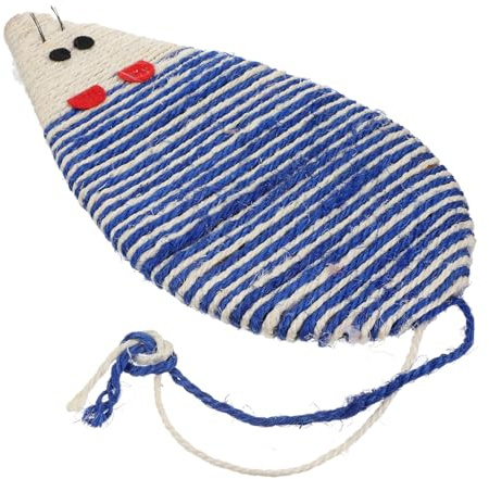 WOONEKY Griffoir pour Chat Souris Coloré en Sisal Planche à Griffer Compacte pour Intérieur Appartement Chat Couleur Aléatoire Plusieurs Styles
