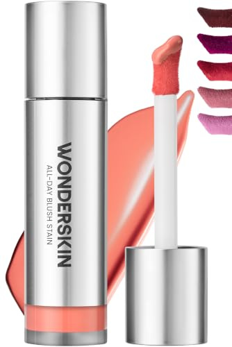 Wonderskin Liquid Blush Stain - Wonder Blading Blush Stain, Fard in Crema No-Transfer 12 Ore per Guance, Finish Naturale Luminoso Modulabile (Sundrop)