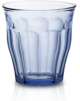 Duralex 1028BB06/6 - Vaso de agua Picardie, pack con 6 unidades, azul transparente