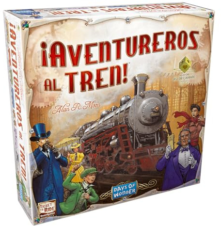 Days of Wonder | ¡Aventureros al Tren! | Juego de Estrategia de Trenes para Adultos y Familias | A Partir de 8 Años | De 2 a 5 Jugadores | 30-60 Minutos por Partida | Español