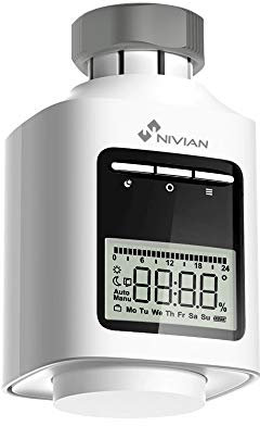 Nivian Tuya Intelligent termostatventil för radiator, kompatibel med Amazon Alexa och Google Home, motorcykel-app