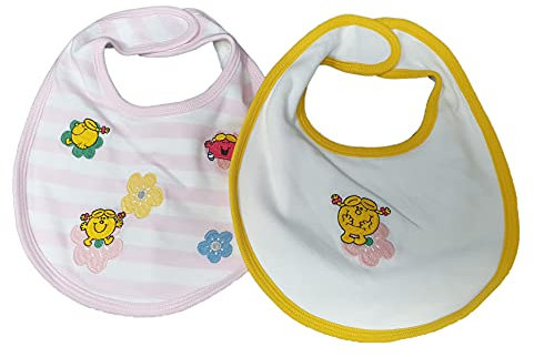 Cath Kidston Mr Men and Little Miss 2er-Pack runde Baumwoll-Lätzchen