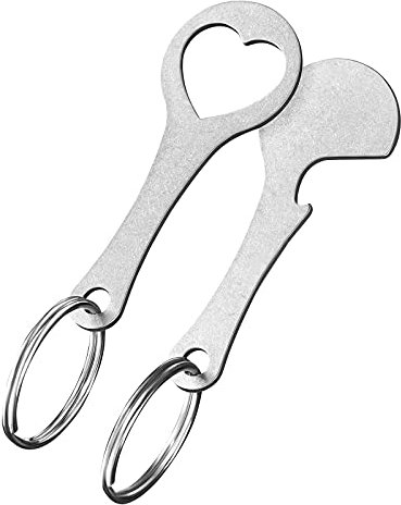 PASSE-PARTOUT UNIVERSEL pour chariot de supermarché,Porte-clés de caddie, clé de jeton de caddie d'acier inoxydable,Passe Partout pour les Caddies (2 Pièces) (A)