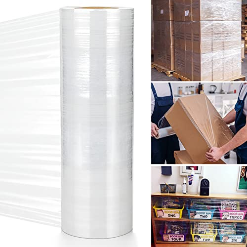 Powmag Film Transparente para Embalar 20cm Ancho - Embalaje Estirable Industrial para Alimentos, Maletas, Mudanzas y Muebles