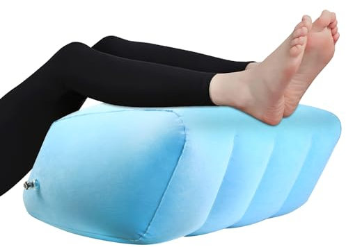 Fulushouxi Aufblasbares Beinkissen, Venenkissen Beinhochlagerungskissen, Keilkissen zum Beine Hochlagern, Beinerhöhungskissen für Verbesserung der Durchblutung(Blau)