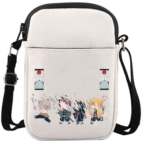 LEVLO Bolsa cruzada de dibujos animados de anime, regalo de cosplay, bolsa de hombro para familiares y amigos, mercancía de anime de dibujos animados, Tanjiro C Bag, 32*37