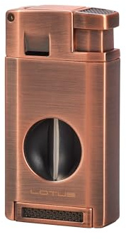 Copper Lotus Torch with Cigar Cutter