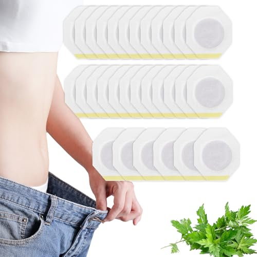 Parches Adelgazantes Abdomen, 30 Piezas Parche de Ombligo Adelgazante para Quemar Grasa, Reducción de Peso Rápida y Segura, Parches de Desintoxicación con Hierbas, Slimming Patch para Mujer y Hombre