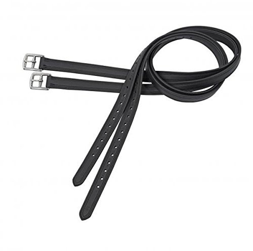 Busse Steigbügelriemen Soft-Curved, 140 cm, schwarz/Edelstahl