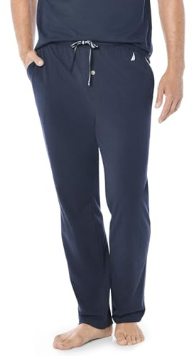 Nautica Soft Knit Sleep Lounge-Pant Pantalón de Pijama, Azul Marino, L para Hombre