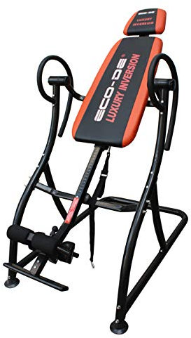 ECO-DE Inversionsbank Luxury Inversion. Rückentrainer. Multifunktionsgerät. Schwerkrafttrainer. Klappbar. Schwarz/Orange.