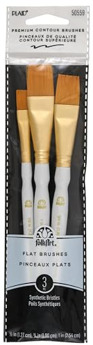 FolkArt Plaid Nylon Brush Set, 50559 Brown (3-Piece)