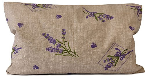 GIRAFFENLAND Lavendelkissen 30x20cm, Sorgenfrei + Bio Inlett Natur - Bio-Lavendelblüten - Duftkissen Kräuterkissen