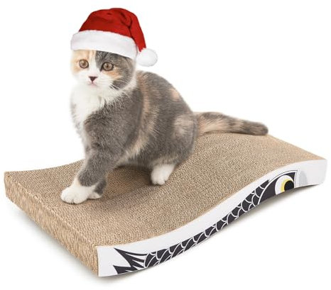 Cat Scratcher, Durable Scratching Board, Scratch Pad for Indoor Cats, Heavy Duty, Double-Sided Usability, Recyclable, with Catnip