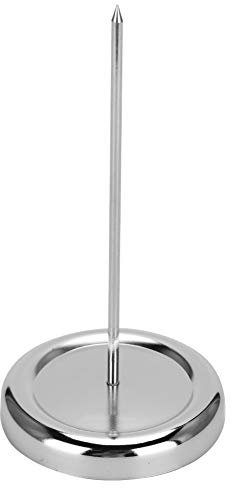 7.3 x14.7cm Edelstahl Zettelspießer mit Spikes, Zettelspießer Memo Halter Zettelhalter Bon Aufspießer für Zettel Note Papier Beleg