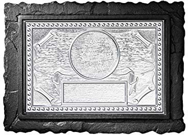 Henecka Auszeichnung Aluminium Relief -Motiv 4- auf Schieferlook Tafel, mit Wunschgravur & individuellem Motiv wählbar