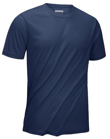 KEFITEVD Mens T Shirt Running Top Quick Dry UV Protection Moisture Wicking