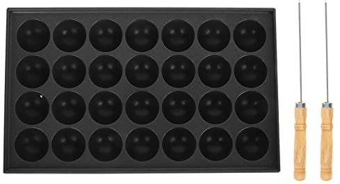 Yardwe Takoyaki-Pfanne Aus Gusseisen Antihaft Backform Mit 13 Vertiefungen 12.99 X 7.48 X 1.18 in Für Takoyaki Krakuskugeln Eier Inklusive 2 Fischkugelnadeln