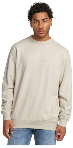 G-STAR RAW G-Script Logo R tröja för män, Vit (Whitebait D26407-d257-1603), L