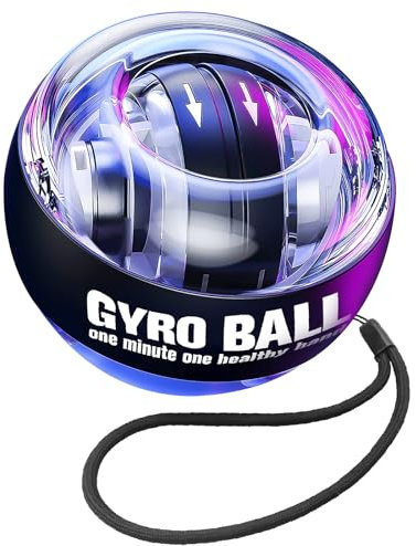 Handgelenktrainer-Ball, Auto-Start, Handgelenkstärker, Gyroskopischer Unterarm-Trainer, Gyro-Ball zur Stärkung von Armen, Fingern, Handgelenkknochen und Muskeln(Kein Licht)