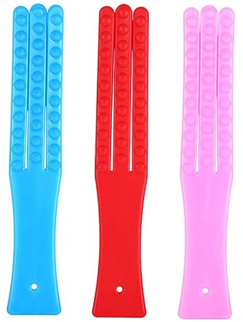 FRCOLOR 3piezas Martillo De Masaje Corporal Para Golpeteo De Meridianos Azul Rojo y Rosa De Masaje Para Acupresión y Relajación Espalda El Hogar o Gimnasio