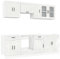 vidaXL 8-TLG. Küchenschrank-Set Kalmar Hochglanz-Weiß Holzwerkstoff, Küchenzeile Einbauküche, Schrank-Set, Unterschrank, Küchenschrank, Hängeschrank