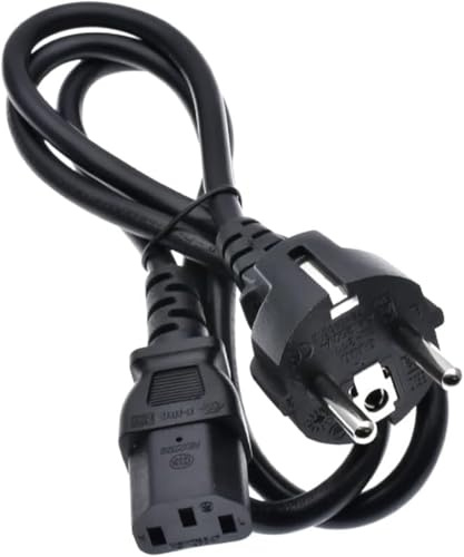 European Schuko to IEC C13 Long Power Cord Plug, CEE7/7 to C13 Heavy Duty Power Cord PC, Euro Long Computer Power Cable Replacement,220 Power Cable, 16AWG (16AWG/3G1.5㎜², 16ft/5m)