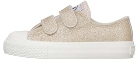 Naturino Baskets en Cuir avec Paillettes et Fermeture Scratch