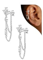 Adramata 925 silver örhängen dam allergivänliga CZ örhängen piercing öra brosk helix piercing tragus örhängen dam silver/guld
