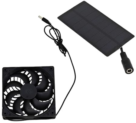 Renchey Ventilador Solar Para Gallinero,Soplador De Aire De 0.8w Para Casetas De Mascotas | Ventilador Para Caseta De Perro Para Interior, Invernadero, Hogar, Granero, Tienda De Campaña, Gallinero