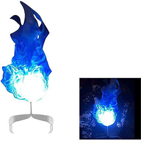 Stylebest LED Floating Fireball Prop, Glowing Fireball Ornaments with Optical Effect for Party Cosplay Halloween Costume (blue)