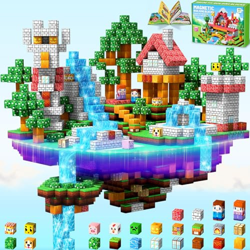 Prinhero Magnetic Blocks, 150 PCS Magnetic Blocks Toys for Kids Age 3-10 | Tiles Stacking Construction Set, STEM Sensory Learning Gifts for Toddlers, Detachable All-Season Birthday Presents