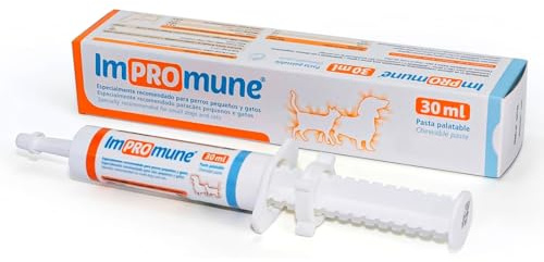 IMPROMUNE Pasta Perros y Gatos 30 ml – Complemento Alimenticio Inmunitario Palatable para Perros Pequeños y Gatos