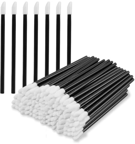 300 Pinceles Reutilizables Para Maquillaje De Labios Y Cejas Aplicadores De Brillo De Labios Con Material De Flocado Suave,diseño Portátil Para Uso En Casa, Viajes O Correcciones Rápidas De Maquillaje