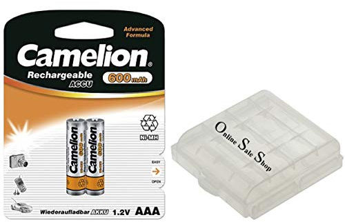 2X AAA Akku 600mAh Wiederaufladbare Batterie für Siemens Gigaset Telefon A400 A415 C430 C300 A380 A385 A38H A580 A585 A58H A150 A155 A15 A340 A345 A34 AS280 AS285 AS28H + OSS Akkubox