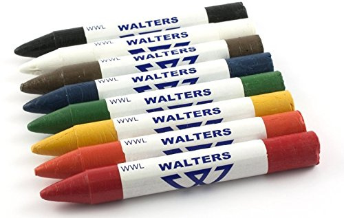 Walters WWL Warehouse Wax Crayons (Pack of 3, Black)