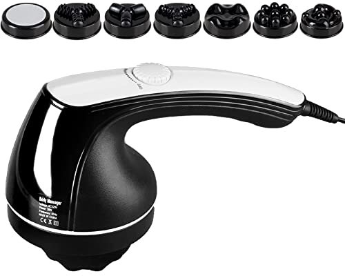 Massaggiatore Anticellulite Elettrico 7 in 1, Dotato di 7 Testine Intercambiabili, Portatile e Multiuso, Effetto Tonificante e Rassodante contro Cellulite e Grasso su Glutei e Gambe