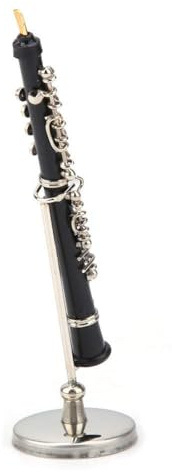 Miniature Oboe Replica with Stand and Case, Mini Oboe Model Ornament | Mini Musical Instrument Model Mini Oboe Saxophone Display Ornament Mini Instrument Ornaments